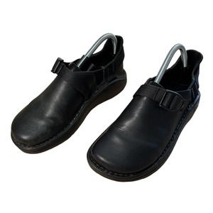 Chaco Women's Black Leather Pedshed Shoe Size 8 1/2 Vibram Sole